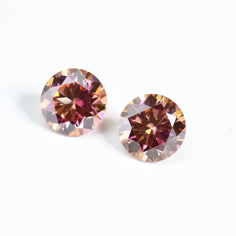 Xingyue Gems Manufacturer Wholesale Color Loose Gemstone Orange VVS Moissanites Quality Diamond Cut for Jewelry Ring