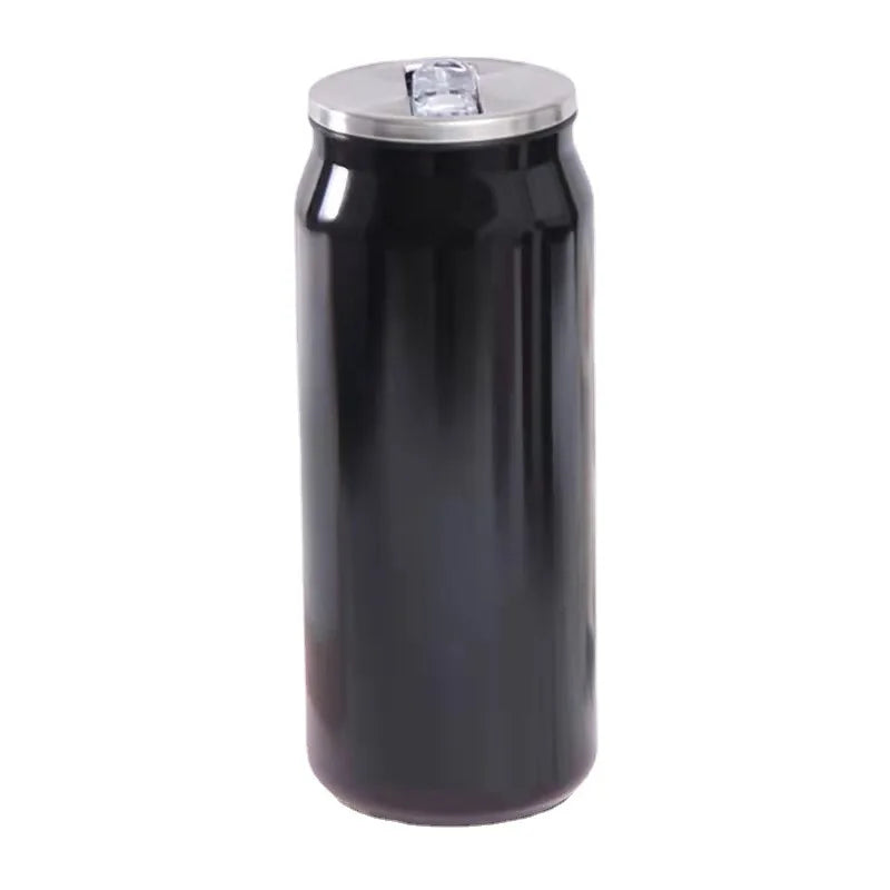 FX Factory Cola Can Eco-Friendly Leak-Proof 12-24 Hours Thermal Insulation Cold Outdoor Portable Straw White Stainless Steel