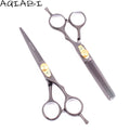 Barber Scissors 5.5'' 6" Japanese Steel Hair Cutting Scissors Hairdressing Scissors Haircut Set Black A1020