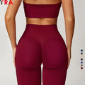 2026 Women's High Waist Yoga Leggings Spandex/Nylon Breathable Solid Pattern Fitness Gym Training Sports Wear Elastic Waist