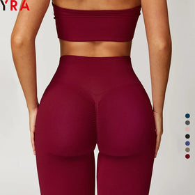 2026 Women's High Waist Yoga Leggings Spandex/Nylon Breathable Solid Pattern Fitness Gym Training Sports Wear Elastic Waist