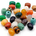 Hot Selling Natural Stone 16*18MM Tube Big 5MM Hole Beads for Jewelry Making Barrel Shape Diy Necklace Accessories