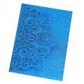 Custom Blue Laser 3D Glitter Pocket Invitation Cards Iridescent Paper and Customized Glitter Pocket Wedding Invited Cards
