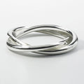 CAOSHI Trendy Female Simple Twisted Ring for Women Fashion Jewelry Silver Color Engagement Band Rings