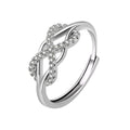 Adjustable Ring Figure 8 Infinity Anti-Anxiety Ring For Women Gift Geometric Number 8 Zircon Eternal Love Ring