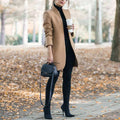 Winter Coats and Jackets Women Plus Size Long Wool Coat Warm Korean Elegant Vintage Coat Female Cloak Cape Khaki Jacket Casual