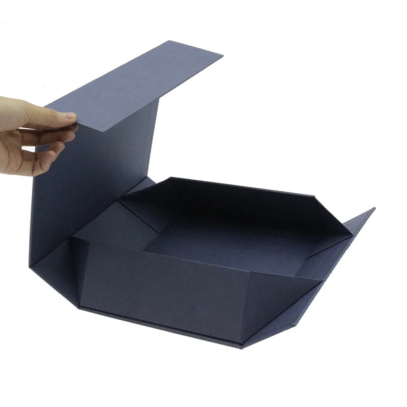 Custom High Quality Foldable Magnetic Rigid Gift Box Packaging for Shoes Fur Underwear Matt Lamination Embossing Sponge Liner