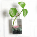 Wholesale Modern Chinese Design Decorative Small Clear Cylinder Square Handmade Cheap Flower Hanging Glass Vase Tabletop Vase