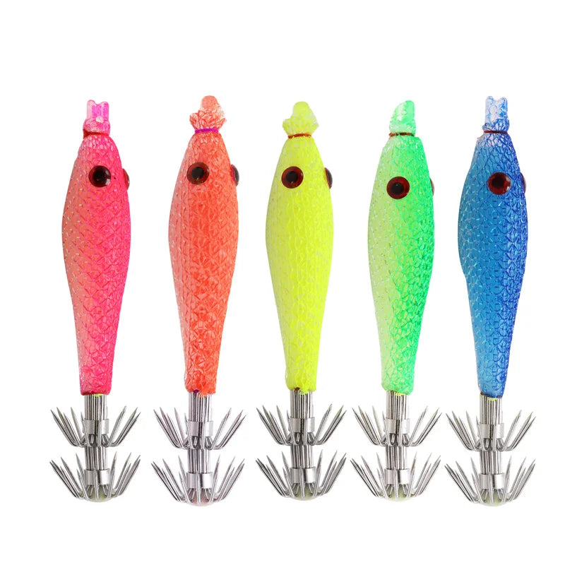 High Carbon Steel Yo Zuri  Fishing Hooks 5cm 7cm 9cm  Luminous Squid Jig Shrimp Yamashita for Saltwater Fishing Gear and Tackle