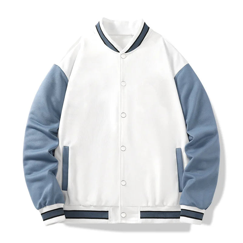 Fall Coat Loose Color Contrast Men's Popular Spring and Autumn Baseball Jacket Support Wholesale&Custom