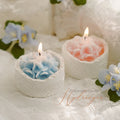 Handmade Hydrangea Cup Soy Wax Scented Candle Home Fragrance Decor Flower Shaped Paraffin Wax Custom Scented Candle with Logo
