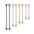 Wholesale Stainless Steel Double Head Lobster Clasp with Tail Chain Titanium Steel Necklace Adjustment Chain Extension Chain