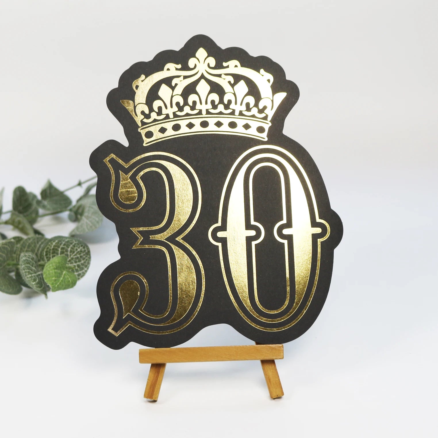 Modern Luxury DIY Premium Black Paper Dinner Menu Cards Double Sided Gold Foil for 30 Birthday Ceremony Featuring Music Angel