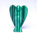 HY Angel Figurine Miniature Handmade Carved Malachite Mini Healing Statue Crystal Home Decoration Accessories