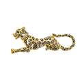 Vintage Oil Dripping Animal Luxury Brooches Black White Enamel Leopard Brooch Pins Accessory for Women Men