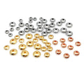 10Pcs/Bag Polishing Stainless Steel Flat Round Spacer Beads Gold Plated Round Positioning Beads for Jewelry Making