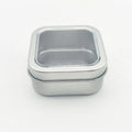 Fast shipping 55*55*20mm tinplate mini custom packaging window boxes food packing jewelry ring lash mint candy square box MegaBDM