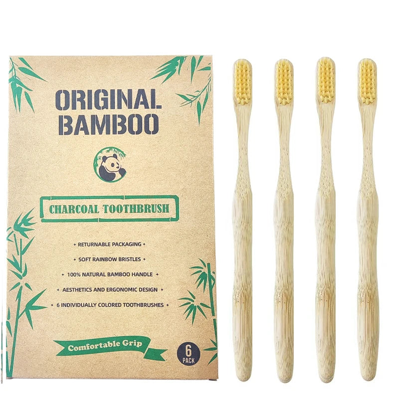 Green Eco Friendly Charcoal Toothbrush for Pack Case Protective Head with Brush 1pc Natural Round Tube and Custom Logo
