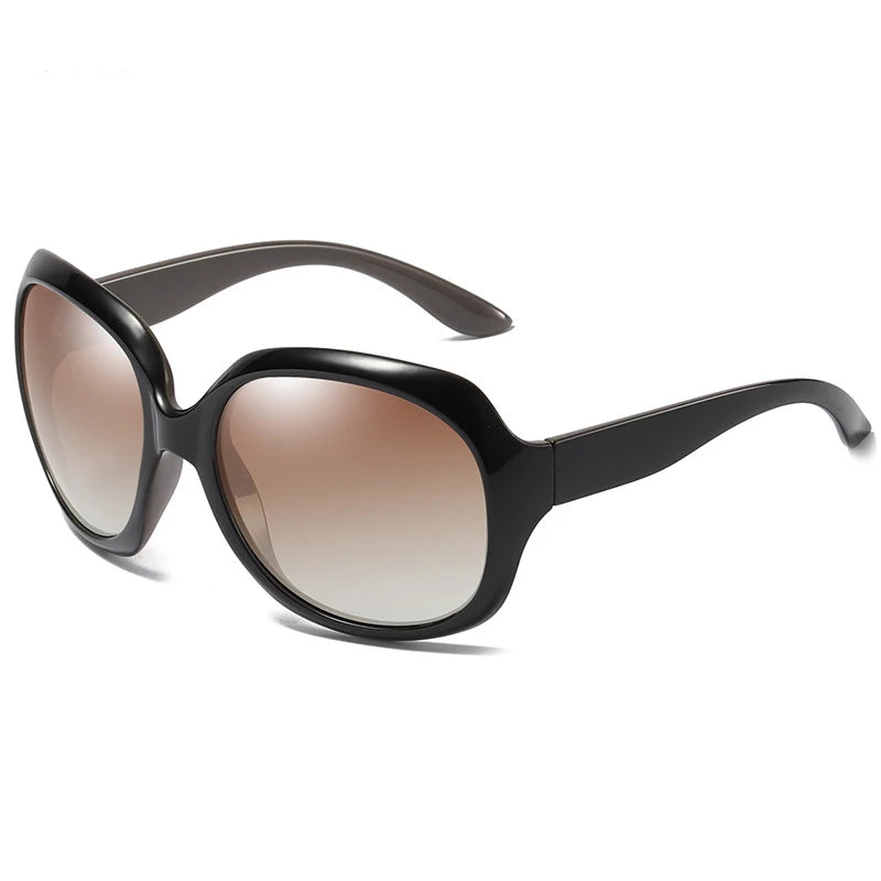 Hot Sales Oversized Frame Sunglass Trendy Shades Plastic Sunglasses for Women Polarized UV Protection
