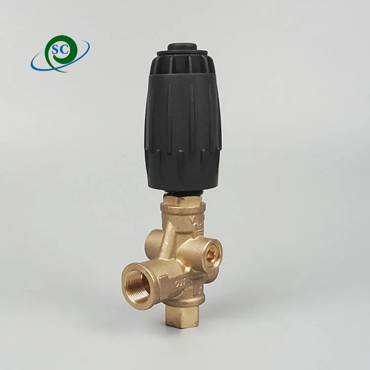 New 4500psi 40 L/Min Pressure Reducing Washer Genuine Tecomec Brass VRT3 Adjustable Unloader Valve G3/8F Thread Black MegaBDM