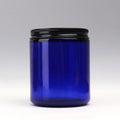 8oz Cobalt Blue Glass Jars with Black Metal Lids Round Glass Containers for Candle Holder Body Butter Herbs Spice Food Storage