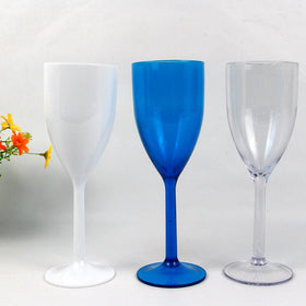 New Style Customized Acrylic Plastic White Champagne Flute With Logo Printed