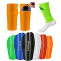 Quick-drying White Orange Mesh Breathable High Elastic Kids Soccer Shin Guard Fixed Socks Adult Football Shinguard Cover Sleeve