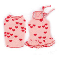 3XS-3XL Spring Summer Pet Clothes Cotton Heart Printed Suspender Skirts Vests Outfits Dog Clothes Pet Vest Dress Skirts for Dogs MegaBDM
