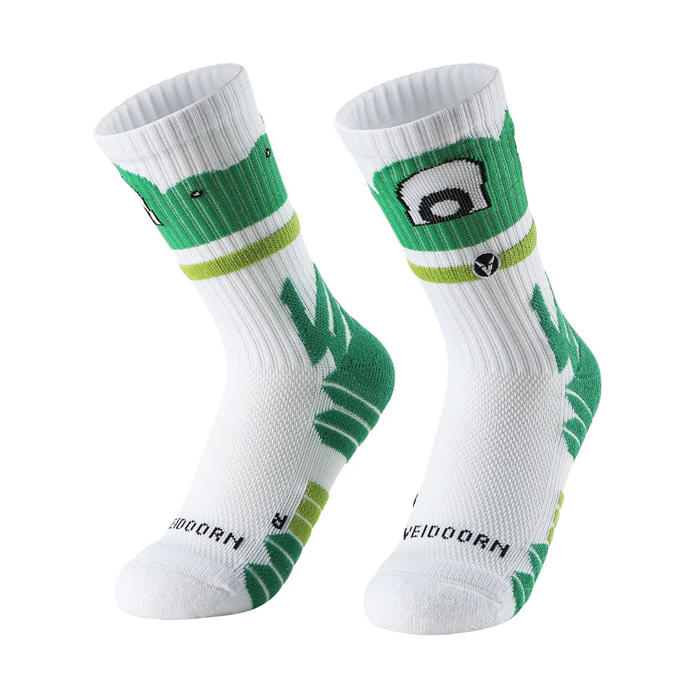 Logo Body Crew Length Basketball Socks for Youth Boys 8-12 Years Thick Non-Slip Cushioned Breathable Quick Dry Striped Autumn