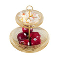 Black Gold Painted Iron Multi-layer Fruit Tray Basket Creative Household Snack Rack Antique for European Living Room