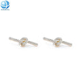 Simple Design Knot Rhinestone Shoe Clip Charms Removable Crystal Bow Shoe Clips for Upper DIY
