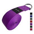 Eco Friendly Polyester/Cotton Custom Nonslip Yoga Strap Adjustable Sling Mauve Exercise Training Stretch Customizable Print Logo