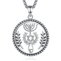 Changda 925 Sterling Silver Protection Hanukkah Jewish Seal Pendant Messianic Pendant Necklace Jewelry