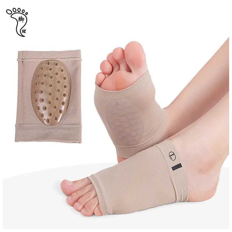 Heel Socks Foot Care Insoles Foot Pad with Gel Cushion Compression Arch Support Sleeves Sock Mixed with Comfort Gel Pad