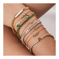 18K PVD Gold Plated Stainless Steel Shining Cubic Zirconia Dainty Butterfly Tennis Link Chain Bracelets Fine Jewelry