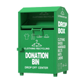 Outdoor Small or Large Galvanized Steel Security Clothing Donation Bin Charity Donation Box Metal Clothing Recycling Bins