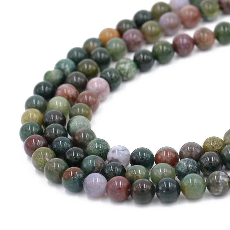 Crystals Healing Stones Wholesale Price 10mm Natural Gemstone Indian Agate Loose Beads for Jewelry Making
