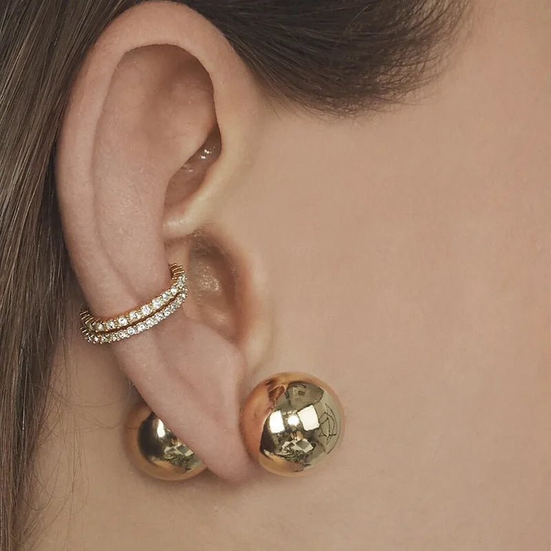 Wholesale Fashion Trendy 8mm 10mm Big Ball Stud Earrings