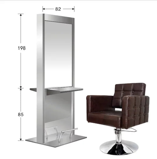 Large Modern Luxury Commercial Glass Salon Management Desk with Mirror for Beauty Barber Nail Salons XINGYING Brand Model XY-27
