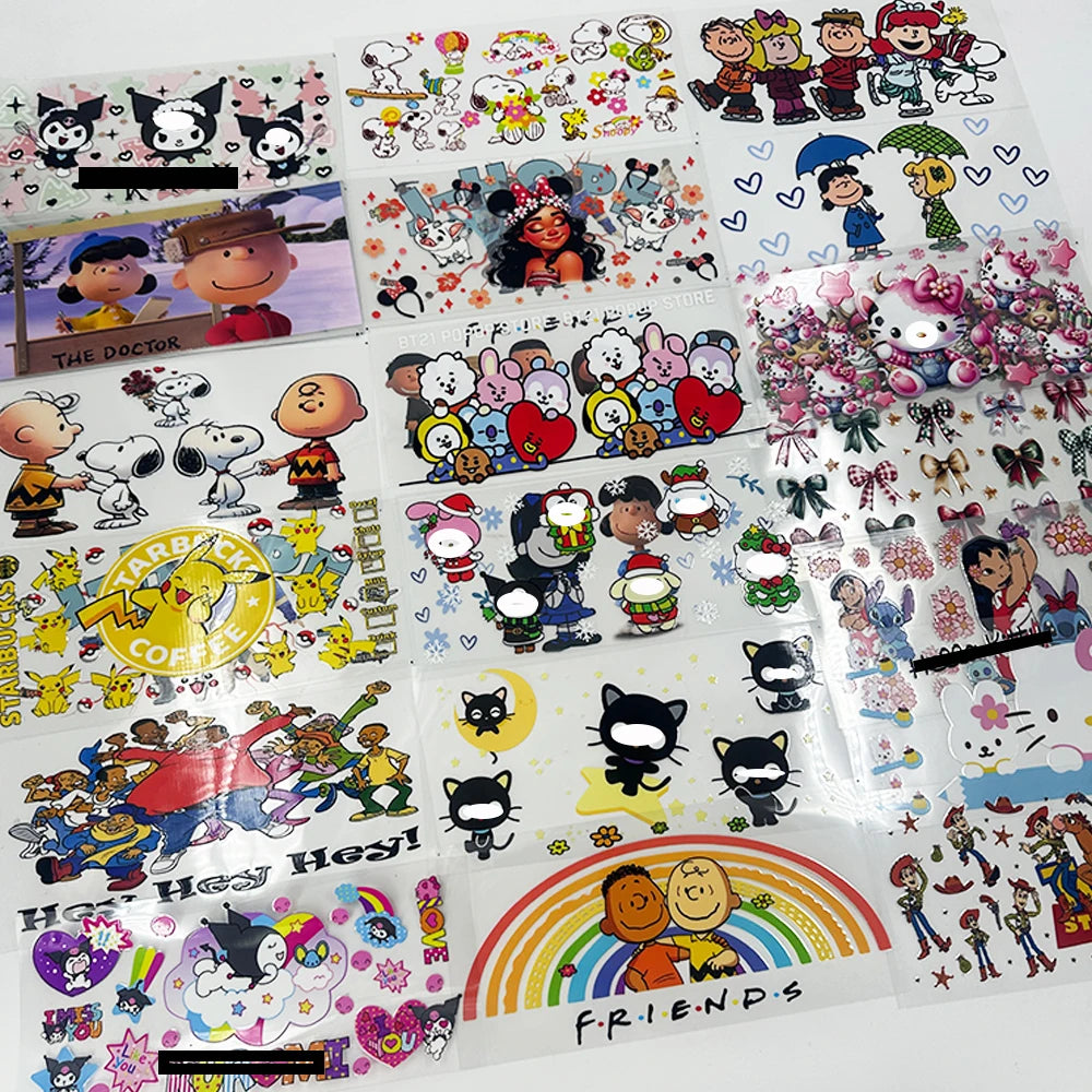 Low Price Direct Sales Slightly Imperfect Products Film AB UV  Cup Wrap Sticker Cold Transfers for 16oz Cups