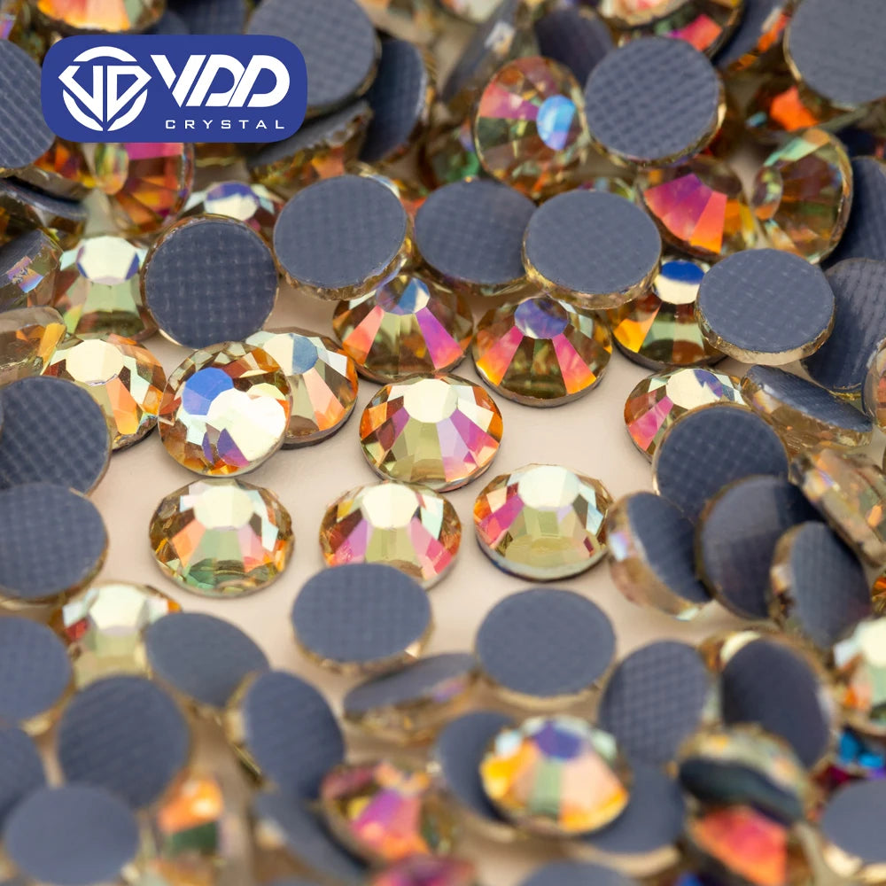 VDD 225 Memory New Color Hotfix Glass Rhinestone Crystal Flatback Strass Glitter Stone for DIY Garment Crafts Clothes Decoration