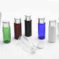 IBELONG 20ml Blue Amber Clear Green White Black Small PET Plastic Serum Bottle for Oil Packaging With Silver Screw Cap