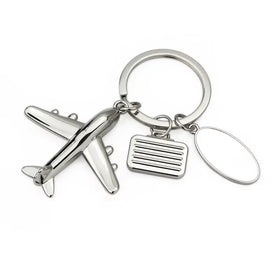 Custom 3D Multi Styles Creative Plane Key Chain Zinc Alloy Aircraft Key Chain Design Metal Airplane Keychain