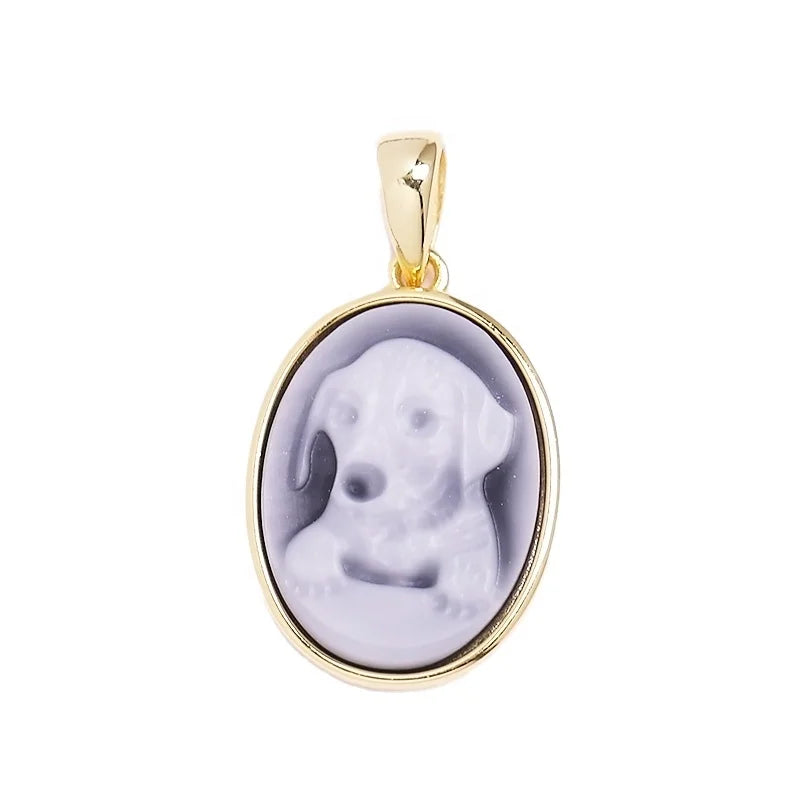 Heizun Original Factory OEM Dainty 925 Sterling Silver Animal Dog Charm Pendant Necklace for Memorial Gifts Women