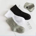 Wholesale Manufacturers Black White Grey Cotton Children Student School Crew Socks for Kids