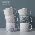 Merlin Living Nordic Decal Porcelain for Mugs Manufacturers' Wholesale Marble Mug Gift Set Ceramic Coffee Tea Cups