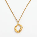 High End PVD Plated Geometric Irregular Pendant Necklace Minimalist Pendant Necklace