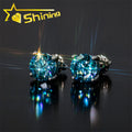 New Designs Fine Jewelry Hip Hop Screw Back Earring 925 Sterling Silver Aquamarine Moissanite Stud Earring