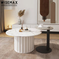WISEMAX FURNITURE WISEMAX FURNITURE Nordic Design Living Room Sofas Coffee Table Set Slate Board Marble Top Round Shaped Coffee