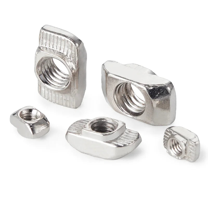 M3 M4 M5 Carbon Steel Zinc Plated Nickel Plated Galvanized 6 Slot Hammer Head T Slot Nut for 2020 Series Aluminum Profile Mining